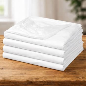 Cotton Bay Essential T180 Fitted Sheet Twin 39x75x12" White, Pack Of 12