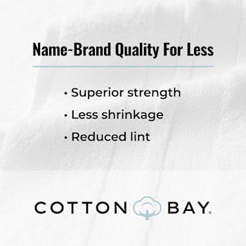 Cotton Bay Essex T180 Fitted Sheet Twin XL 36x80x9 In. White, Package Of 12