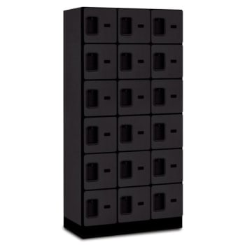 Image for Salsbury Industries® Designer Six Tier Wood Locker, Black, 3-Wide from HD Supply