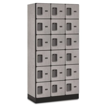 Image for Salsbury Industries® Six Tier Locker, Gray Wood, 3 Wide from HD Supply