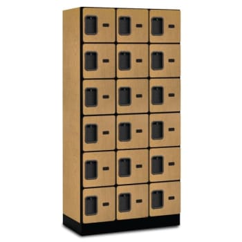 Image for Salsbury Industries® Six Tier Locker, Maple Wood, 3 Wide from HD Supply