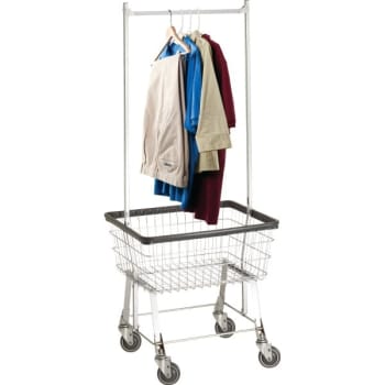 R&B Wire® Laundry Cart With Pole, Standard Capacity