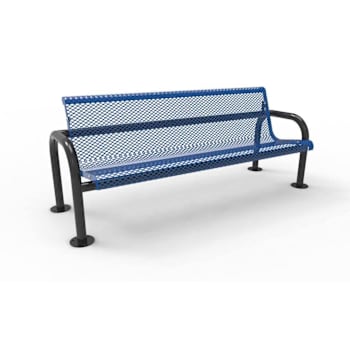 Ultrasite® Rectangle Table, Burgundy Metal, Thermoplastic Coated Steel 8'