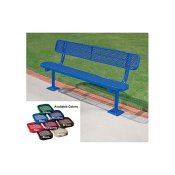 Ultrasite® Bollard 6 ft Surface-Mount Park Bench (Blue)
