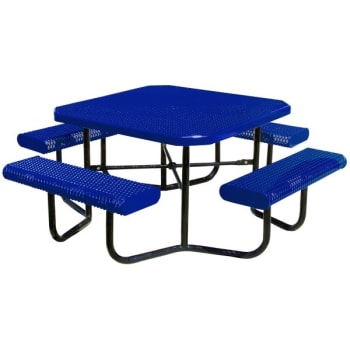 Image for Ultrasite® 6' Square Picnic Bench, Thermoplastic Coated Steel - Ultra Blue from HD Supply