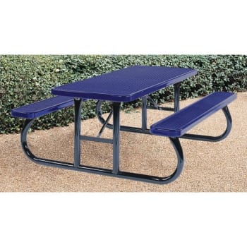 Ultrasite® 6' Portable Picnic Bench, Thermoplastic Coated Steel, Ultra Blue
