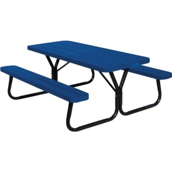 Image for Ultrasite® 6' Portable Park Picnic Table - Thermoplastic Coated Steel - Ultra Blue from HD Supply