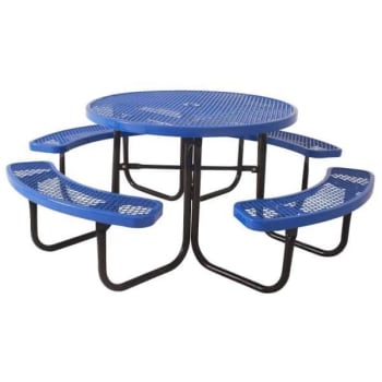 Image for Ultrasite® Table 46" Perforated Metal Round - Blue from HD Supply