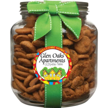 Personalized Large Treat Jars, 20 Oz Chocolate Chip Cookies W/ Welcome Design A