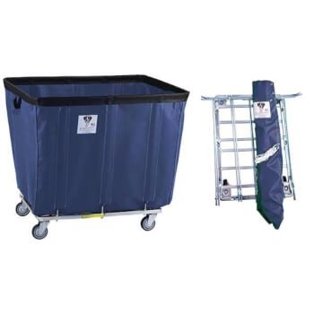 Image for R&B Wire® Vinyl Basket Rolling Laundry Cart 6 Bushel Capacity 250 Pounds from HD Supply