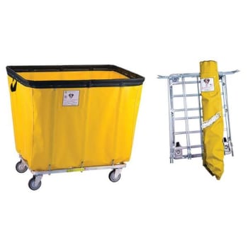 Image for R&B Wire® Vinyl Basket Rolling Laundry Cart 12 Bushel Capacity 400 Pounds from HD Supply