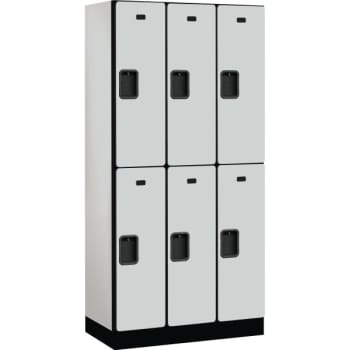 Image for Salsbury Industries® Designer Two Tier Wood Locker, Gray, 3-Wide from HD Supply