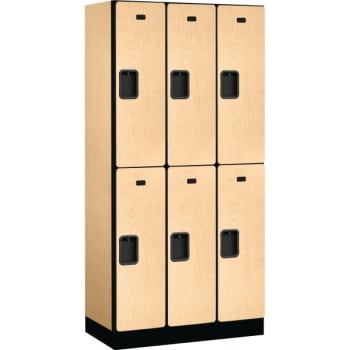 Image for Salsbury Industries® Designer Two Tier Wood Locker, Maple, 3-Wide from HD Supply