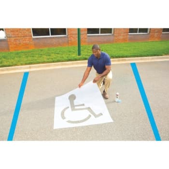 Image for Handicap Symbol Parking Lot Stencil, Small from HD Supply