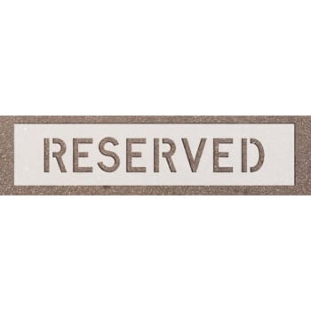 Image for "Reserved" Parking Lot Stencil, 4" from HD Supply