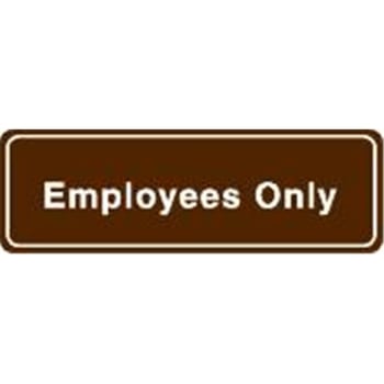 "Employees Only" Interior Sign