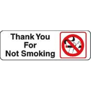 Image for Thank You For Not Smoking Interior Sign, 9 X 3 from HD Supply