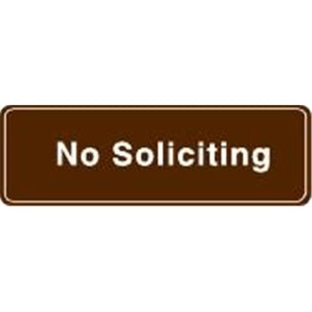 Image for "No Soliciting" Interior Sign from HD Supply