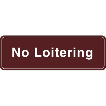 Image for "No Loitering" Interior Sign from HD Supply