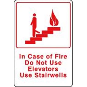 Image for "In Case of Fire Do Not Use Elevators" Interior Sign from HD Supply