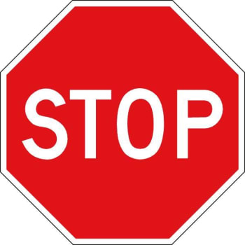 "STOP" Sign, Reflective, Aluminum, 24 x 24"