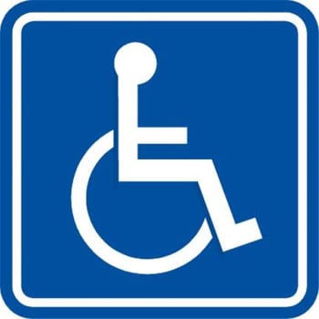 Image for Handicap Symbol Mini Sign, Reflective, 12x12 from HD Supply
