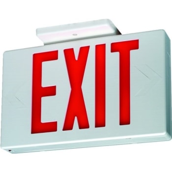 Image for "EXIT" Indoor Sign, Illuminated Red Letters, Ceiling Mount, 8 x 13" from HD Supply