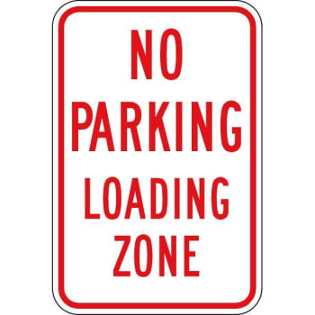 Image for "NO PARKING Loading Zone" Sign, Non-Reflective Aluminum, 12 x 18" from HD Supply