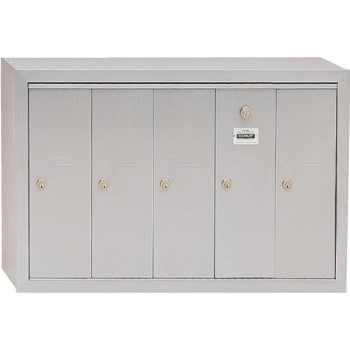 Salsbury Industries® Vertical Mailbox - 6 Doors - Silver