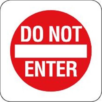 "DO NOT ENTER" Mini Sign. Non-Reflective Aluminum, 12 x 12"