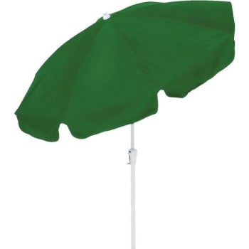 Fiberbuilt™ 7.5' Crank Garden Umbrella, Tilt, Forest Green