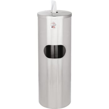 Gym Wipes 2XL65 Stainless Steel Dispensing Stand w/ Trash Receptacle