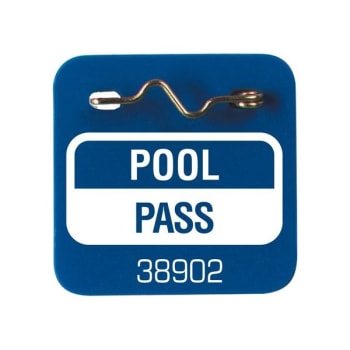 Image for Pool Pass With Pin Blue, Package Of 100 from HD Supply