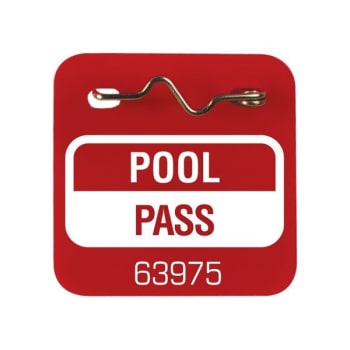 Image for Pool Pass With Pin Red, Package Of 100 from HD Supply