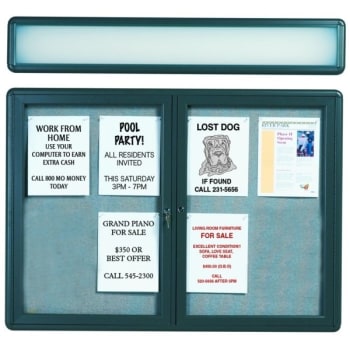 Image for Bulletin Board Header, Gray Background, For The 47 X 34" Radius Buletin Board from HD Supply