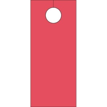 Image for Blank Door Knob Cards - Red Package Of 100 from HD Supply