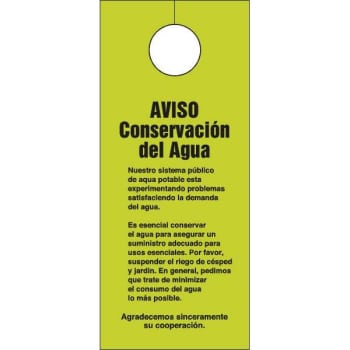 Image for Water Conservation Notice-Bilingual Package Of 100 from HD Supply