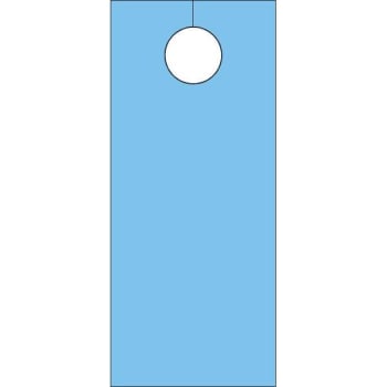 Image for Blank Door Knob Cards Blue Package Of 100 from HD Supply