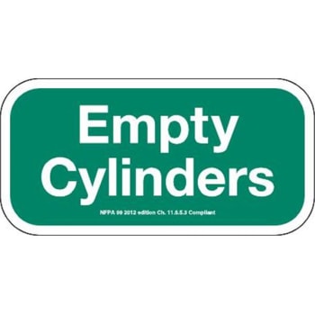 Image for Sign Empty Cylinders 12X6" from HD Supply
