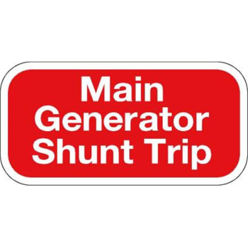 Image for Sign Main Generator Shunt Trip 12X6" from HD Supply