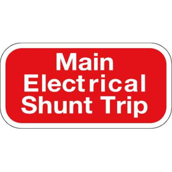 Image for Sign Main Electrical Shunt Trip 12X6" from HD Supply
