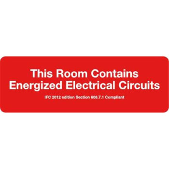 Image for Sign This Room Contains Energized Electrical Circuits 9X3" from HD Supply