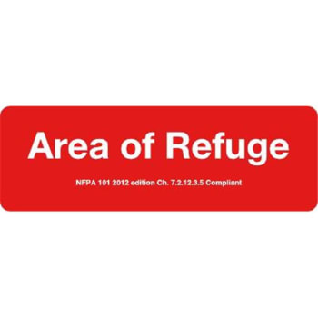 Image for Sign Area Of Refuge 9x3" from HD Supply