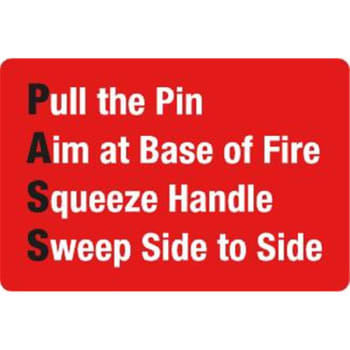Image for Sign Pass Pull Aim Squeeze Sweep 6X9" from HD Supply