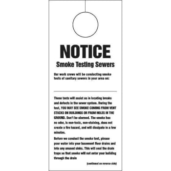 Image for Smoke Testing Hang Tag English Package Of 100 from HD Supply