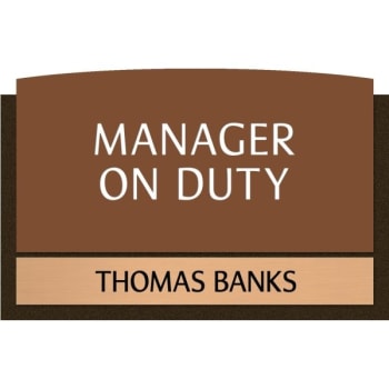 Image for Manager On Duty Sign 6 x 9.25" from HD Supply