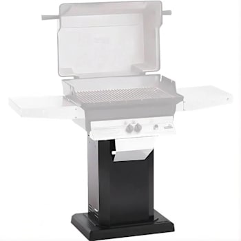 Pgs Aluminum Pedestal W/ Flat Patio Base (Black)