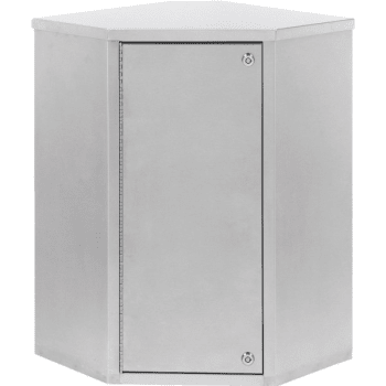 Omnimed Corner Narcotic Cabinet, 4 Shelves, 24x22.9x15.6, 1 Door, Stainless