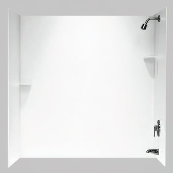 Swanstone 32D x 60W x 72H Shower Wall Kit - White