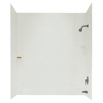 Image for Swanstone 36d X 62w X 72h Subway Tile Shower Wall Kit - Bisque from HD Supply